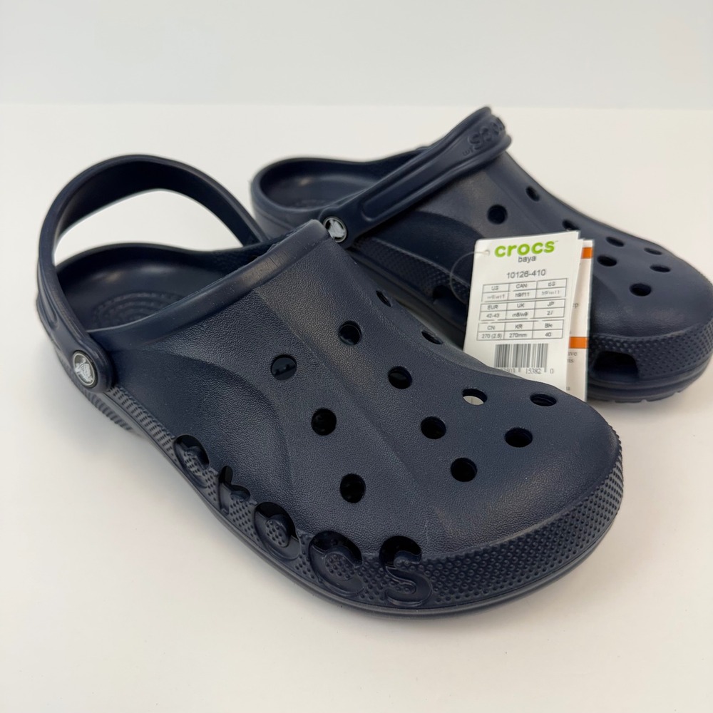 Crocs Baya Clogs Navy M9 W11 Classic Slip‎ On Sandals 10126-410
